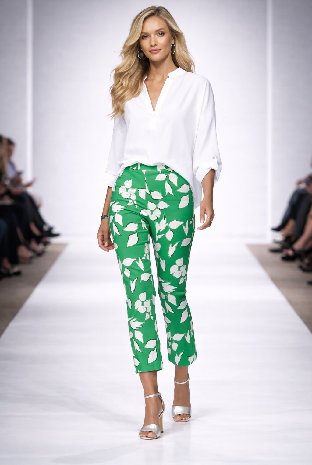 Joseph Ribkoff Green Leaf Pant | Unique Apparel USA