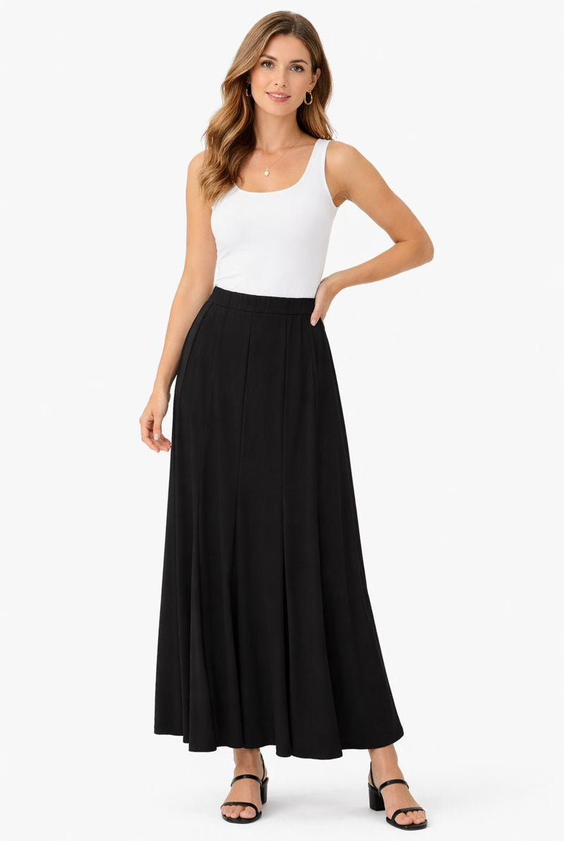 IC Collection Elegant Black Maxi Skirt | Unique Apparel USA