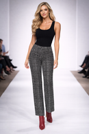 Joseph Ribkoff Jacquard Knit Abstract Print Pants-JR-243047