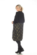 Moonlight Two-Tone Textured Bubble Dress-3558 Olive/Black
