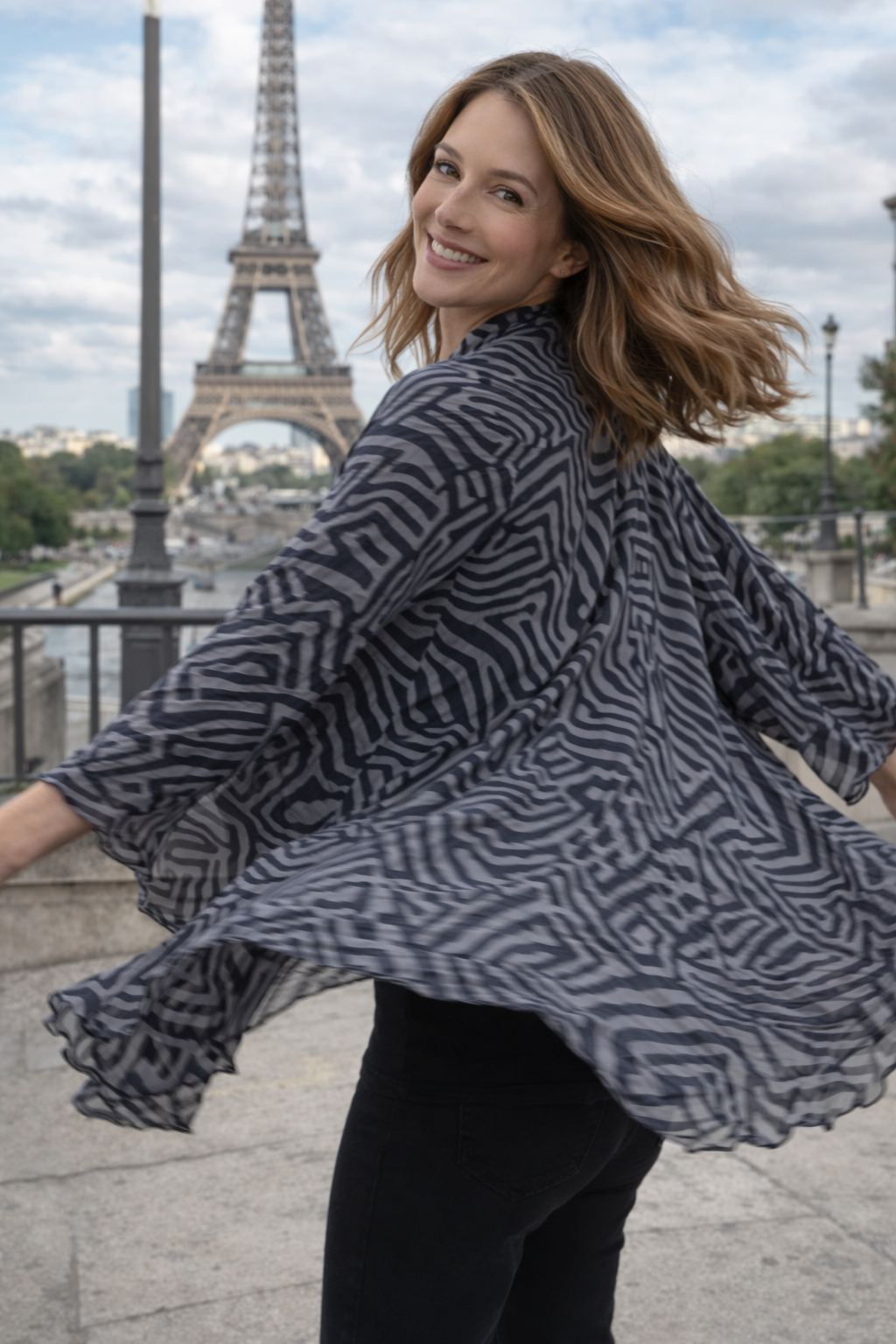 By JJ Abstract Cardigan-ME-405P