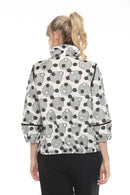 Moonlight Circle Print Zip Jacket-3975