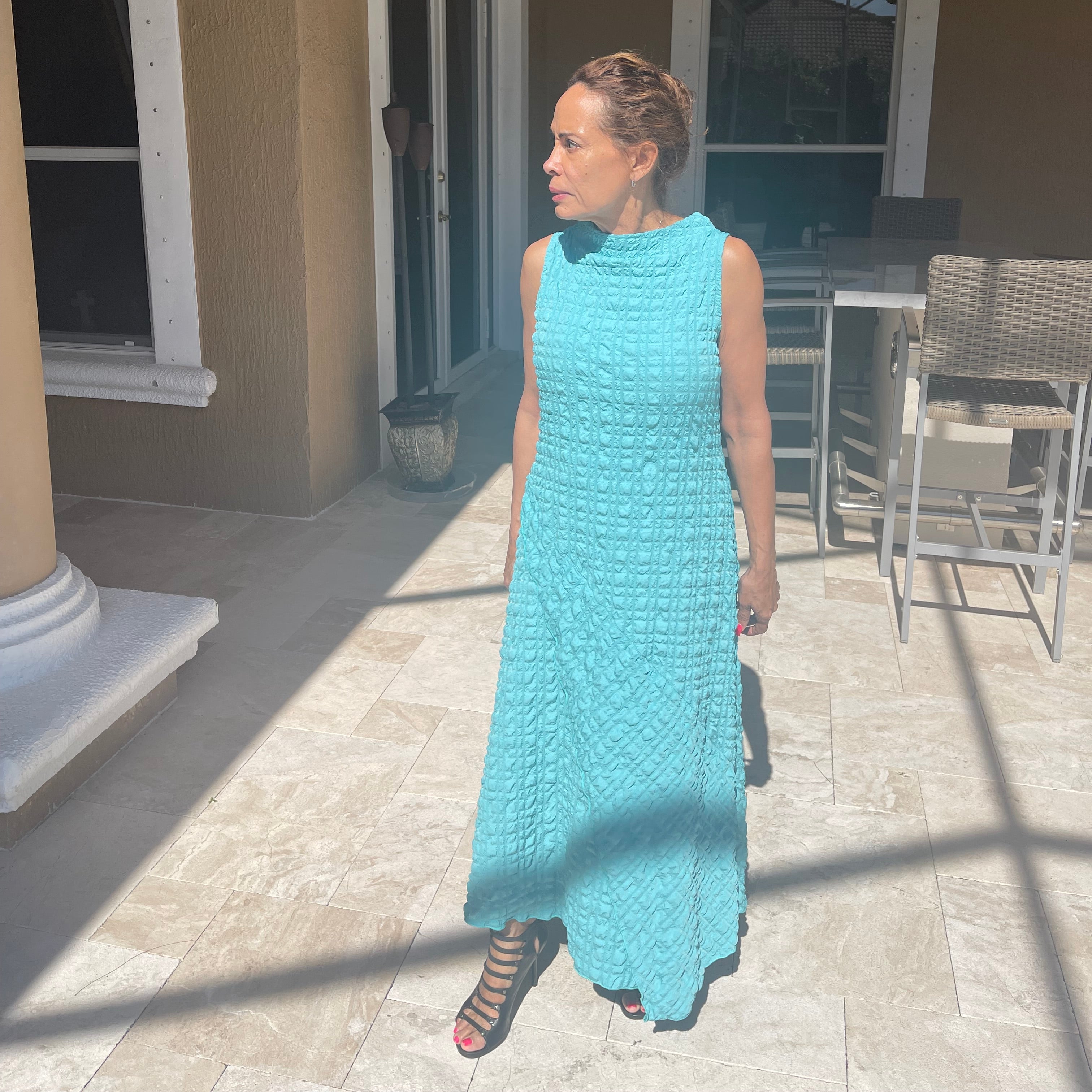 Asymmetrical Cut Front and Back Dress 7044D