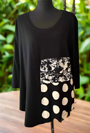 Alembika Dot Mixed Media Top-ST245B