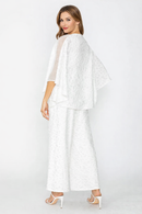 IC Collection Zip Front Poncho - Elegant Draped Knit Jacket - 7838T