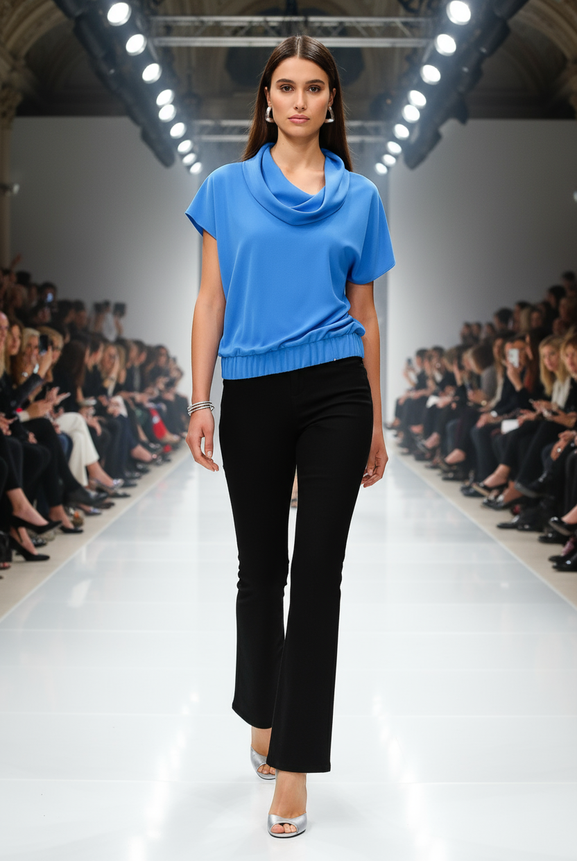 Joseph Ribkoff Eggshell Cocoon Top With Cowl Neckline | Unique Apparel USA