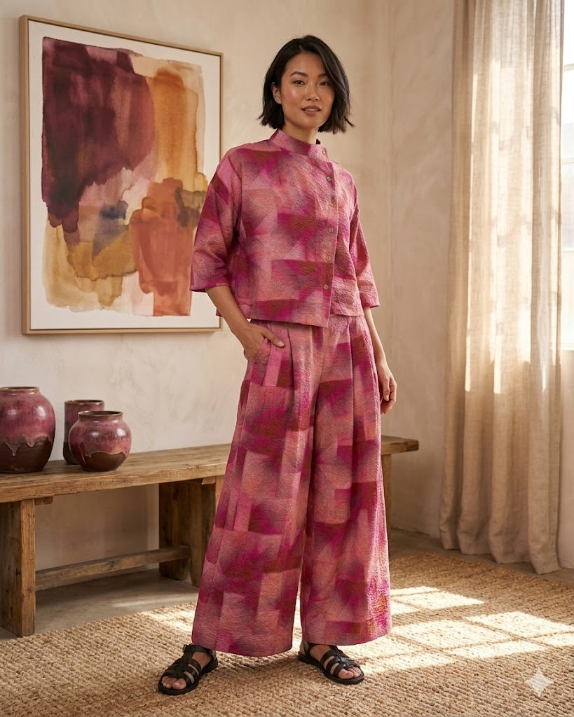 Alembika Ozai N Ku Aurela Wide Trouser, Geo Pink-860624