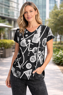 Jess & Jane Dolman Cap Sleeve Top-60-2192-ARTSKOOL