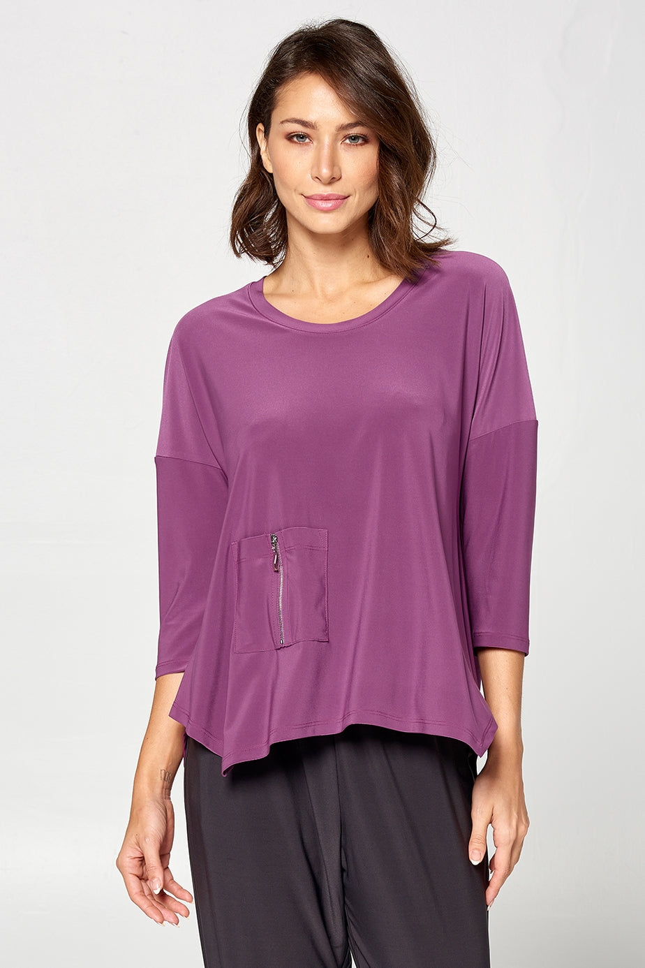 By JJ Zipper Pocket Tunic-IT-102B