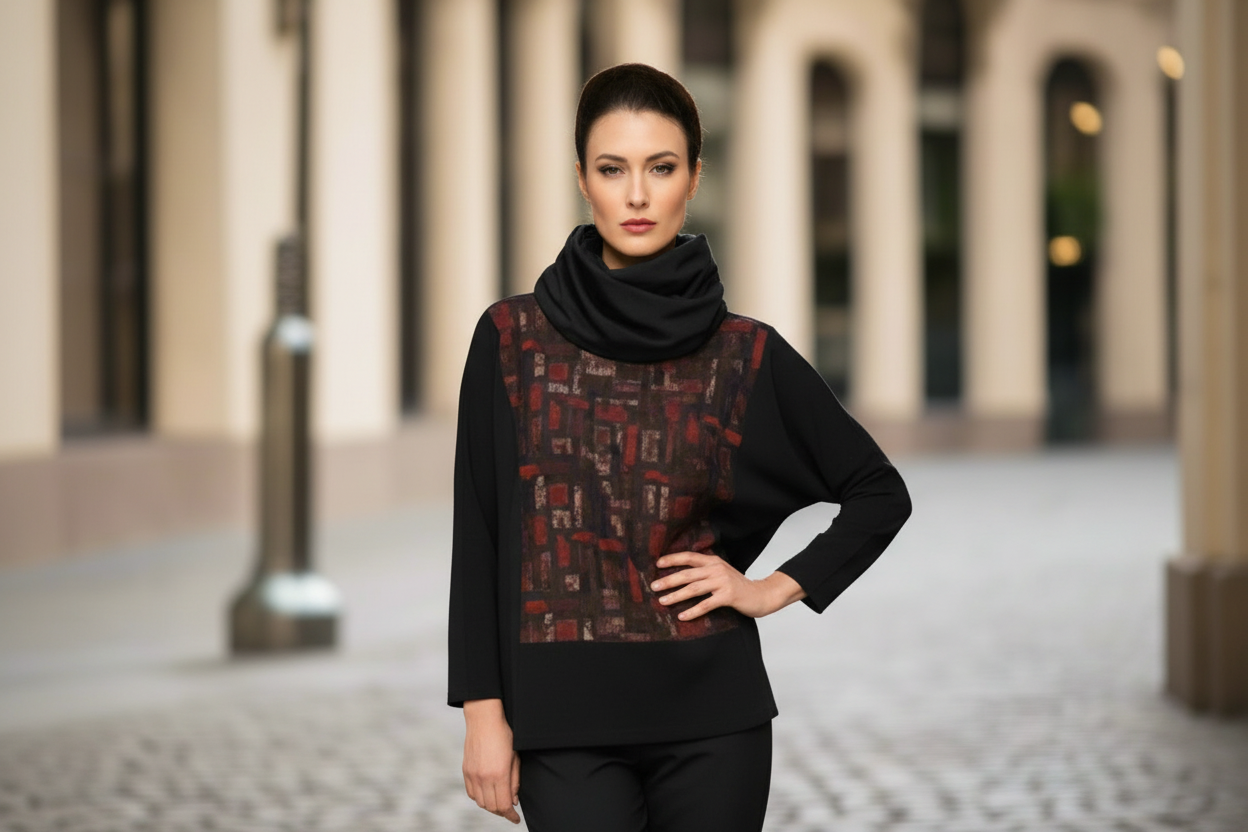 IC Collection Turtleneck Top-7379T