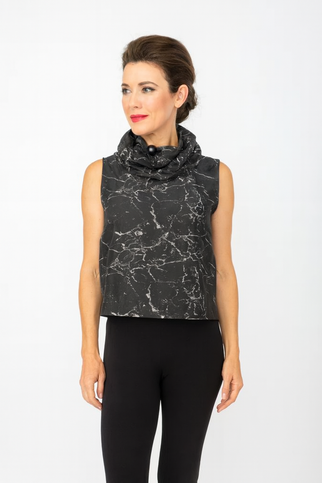 Sun Kim Jacquard Wire Collar Vest-ME155JP