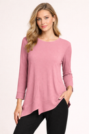 By JJ Asymmetric Hem Long Sleeve Tunic-IT-101