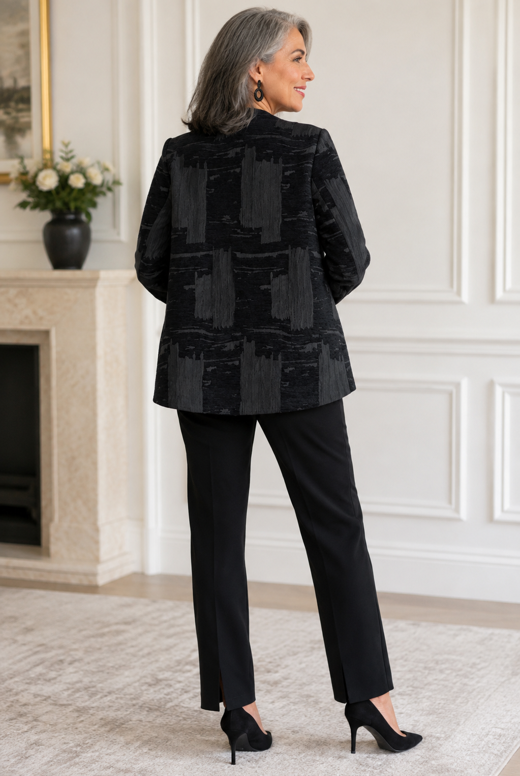 IC Collection One Button Closer Jacket-8216J, view 4