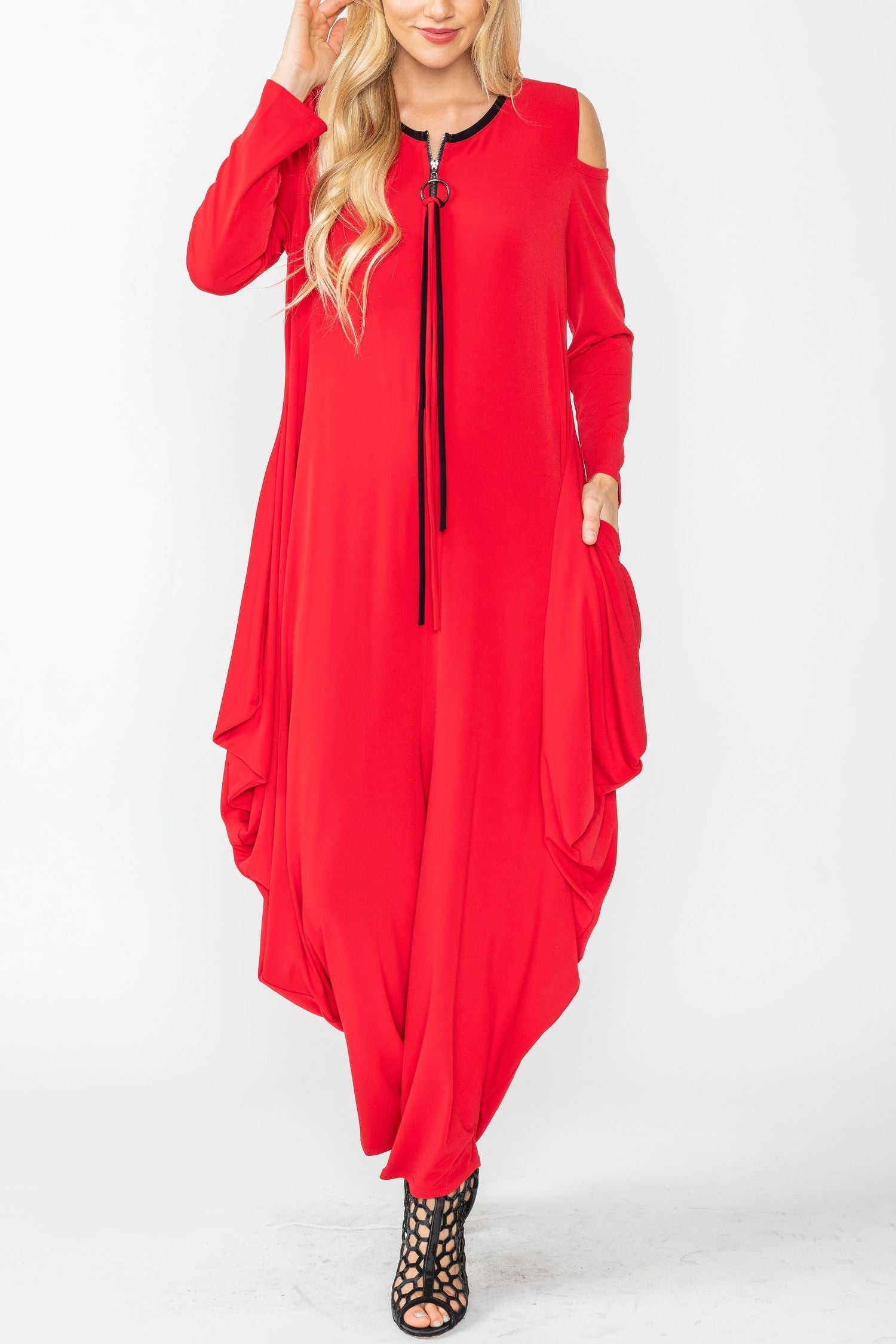 IC Collection Zip Up Jumpsuit- IC-4502JS