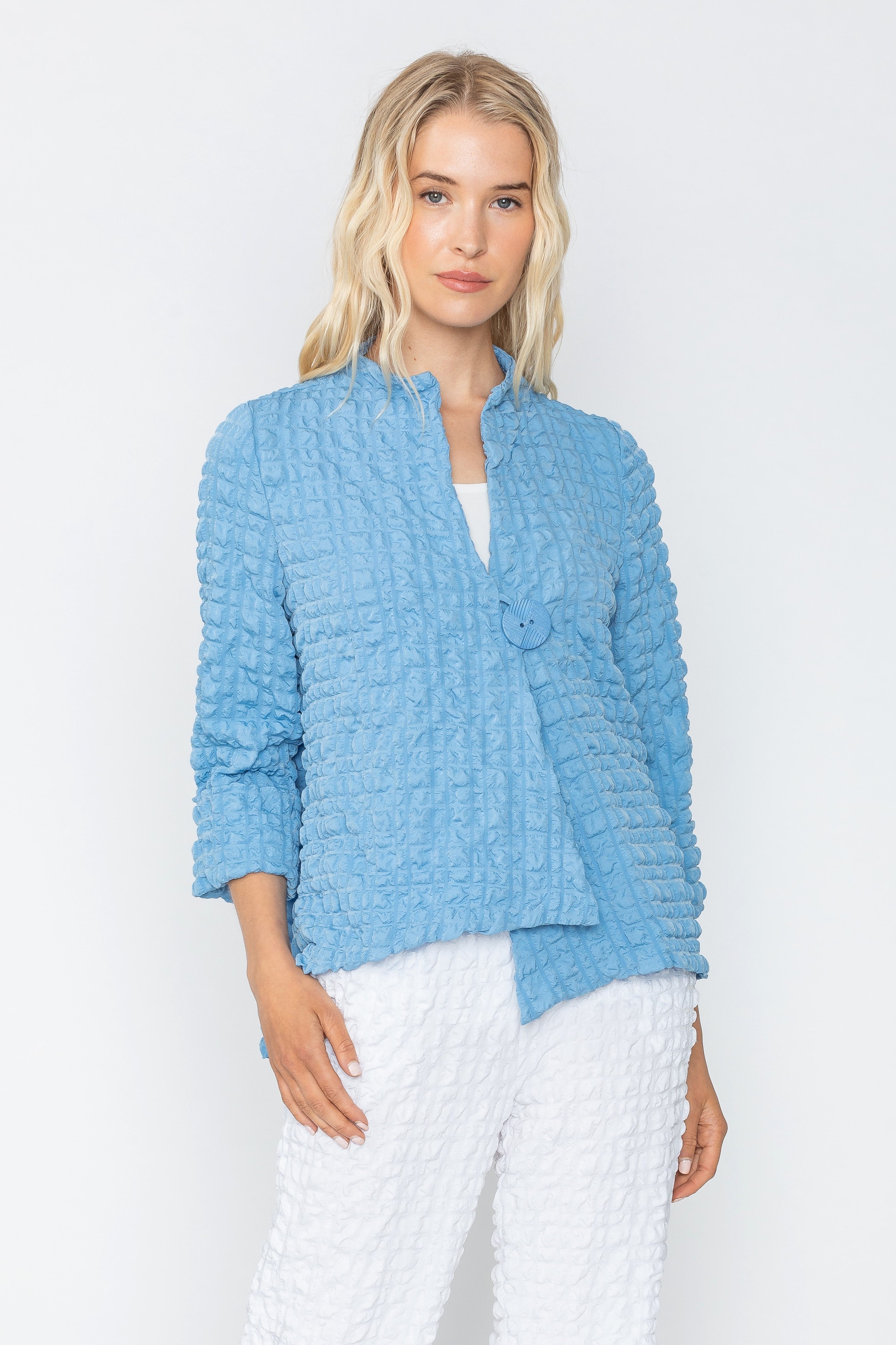 IC Collection Asymmetrical One Button Jacket-IC-4507J