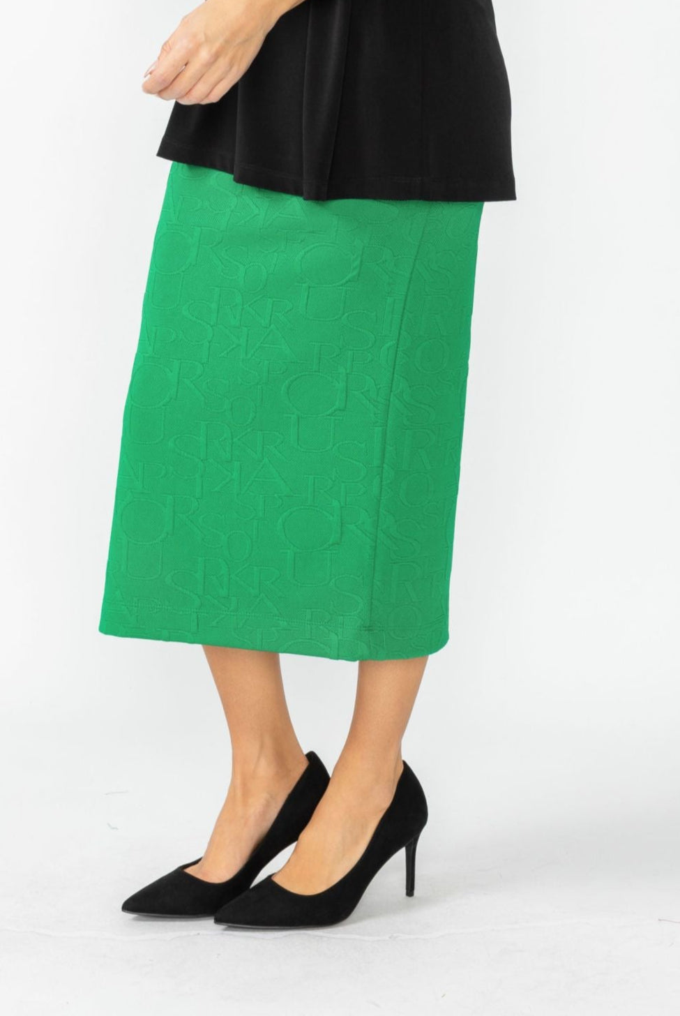 IC Collection Alphabet Embossed Skirt | Unique Apparel USA