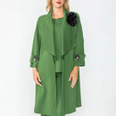 IC Collection Long Open Front Jacket-IC-4585J