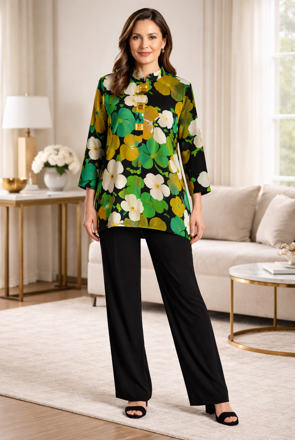 IC Collection Floral High Low Jacket | Unique Apparel USA