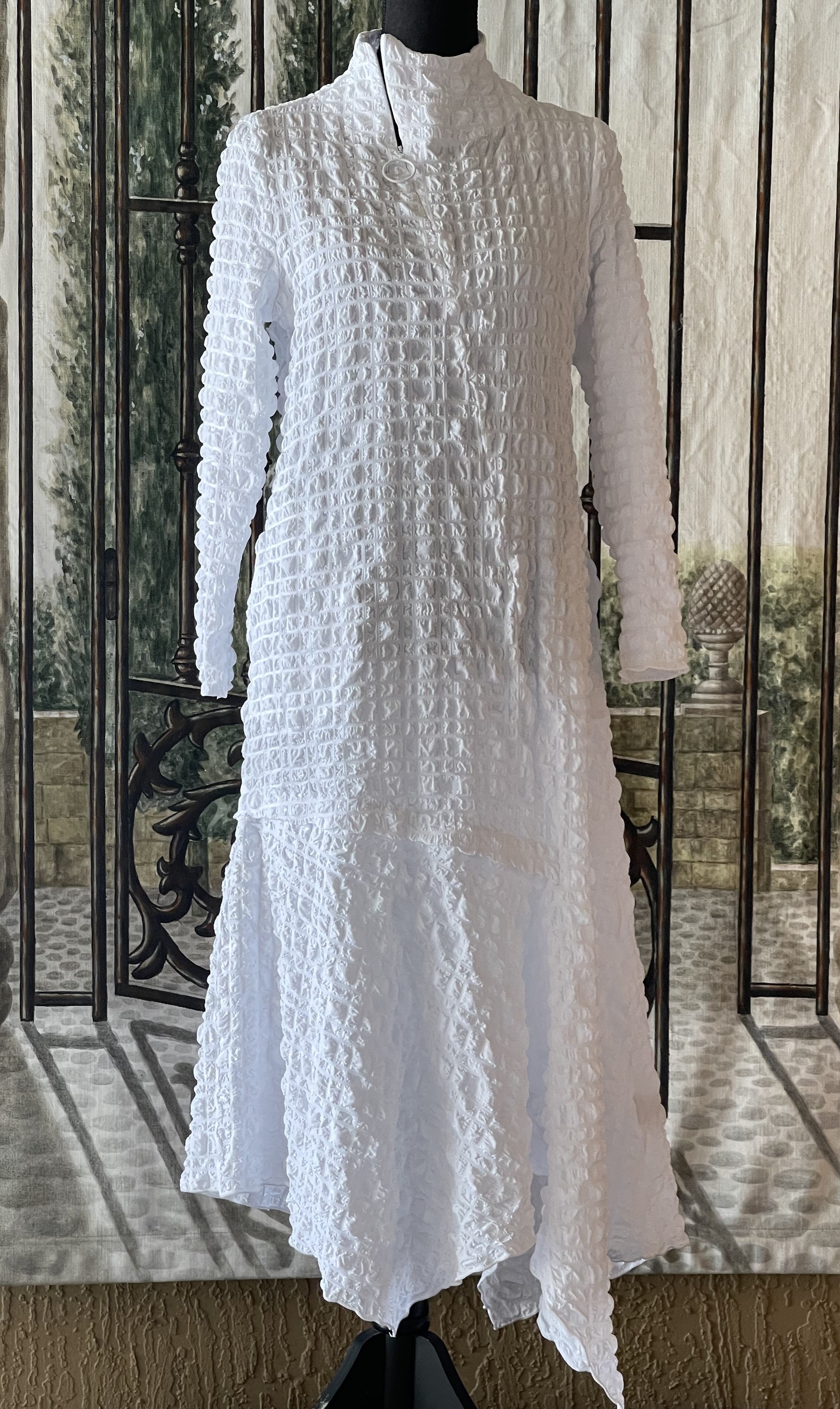 IC Collection Mock Neck Shift Silhouette Dress-IC-4614D