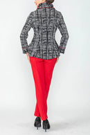 IC Collection Double Layered Wire Piping Collar Jacket-IC-4736J