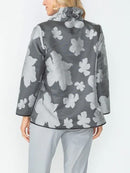 IC Collection Blossom Jacquard Open Jacket-IC-4757J