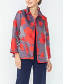 IC Collection Blossom Jacquard Open Jacket-IC-4757J