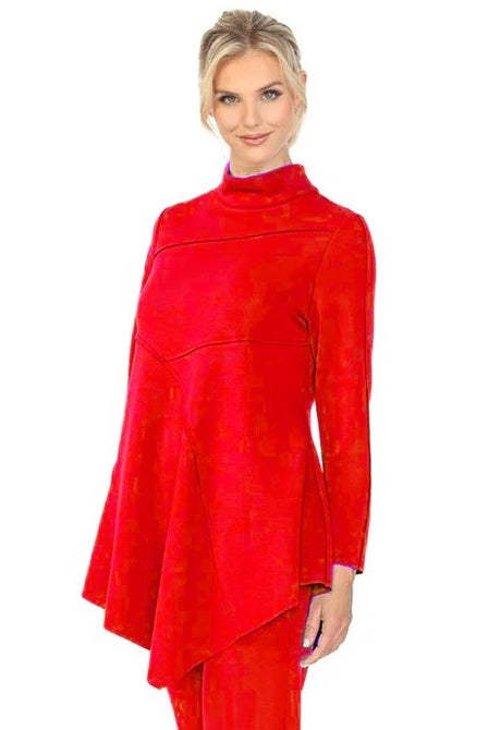 IC Collection Asymmetric Cut-Line Tunic | Unique Apparel USA