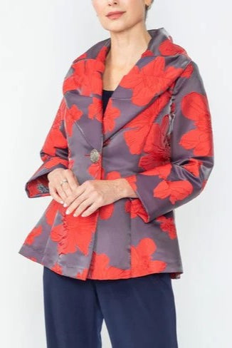 IC Collection Blossom Jacquard Jacket | Unique Apparel USA