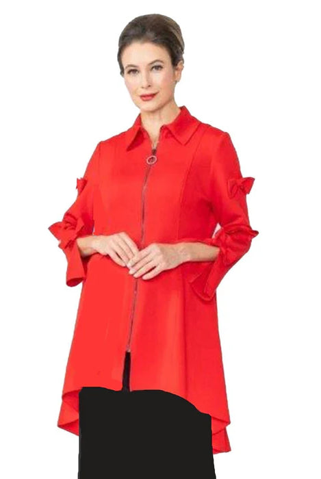 IC Collection Bow Sleeve High Low Jacket | Unique Apparel USA