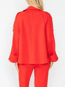 IC Collection Shoulder Eyelet Point Raglan Jacket-IC-4783J