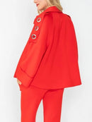 IC Collection Shoulder Eyelet Point Raglan Jacket-IC-4783J