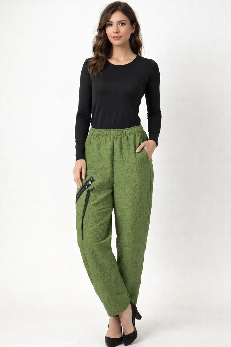 IC Collection Textured Pocket Pant-7578P