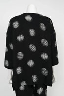 IC Collection Scratched Polka Dot Boxy Top-IC-4833T