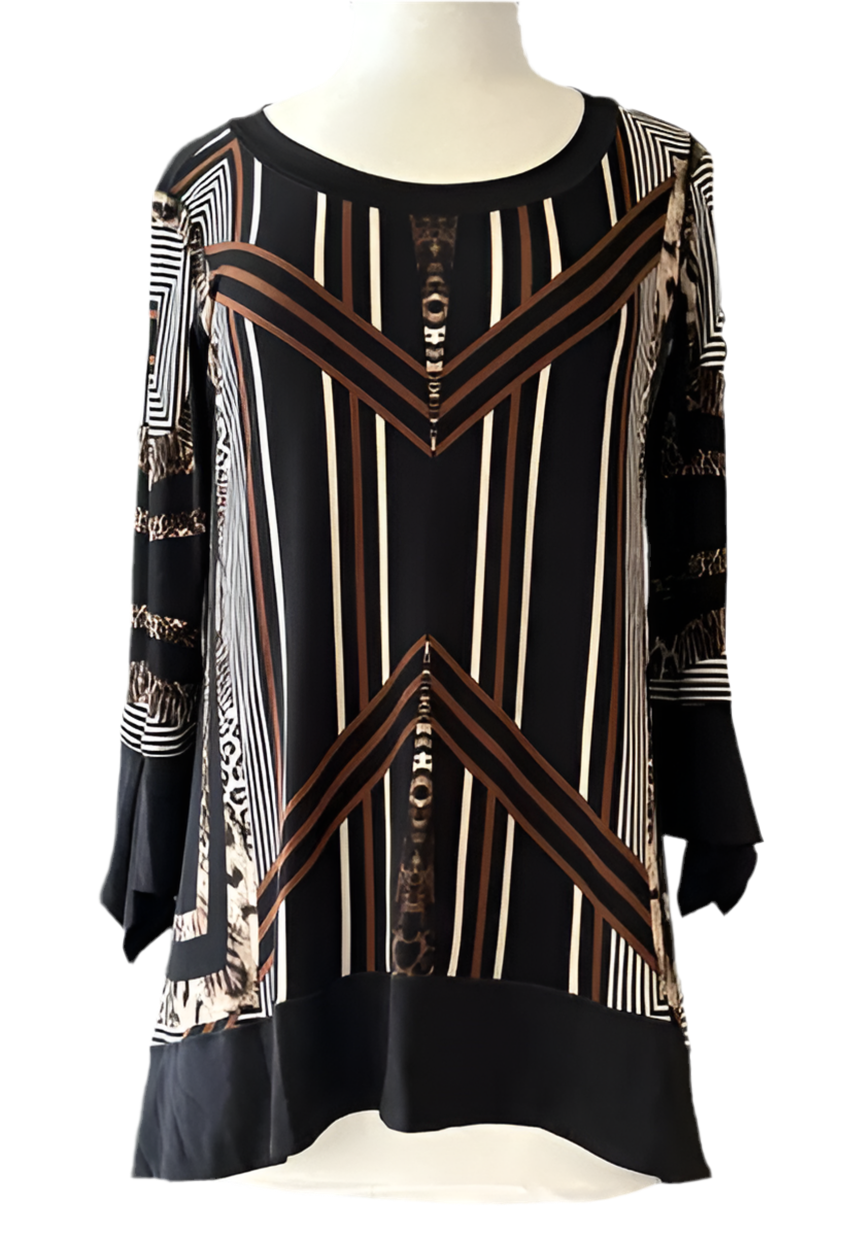 Eva Varro Rachel Flutter Sleeve Tunic-T12701-RACHEL