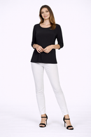By JJ Wrinkle-Free Essential 3/4 Sleeve Top- IT-123