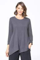 By JJ Asymmetric Hem Long Sleeve Tunic-IT-101B