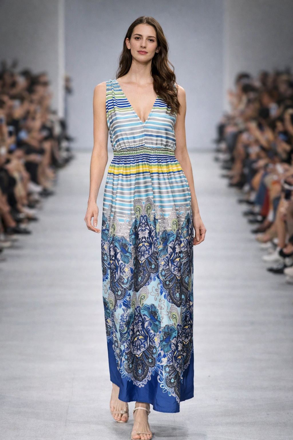 Sunset Road Multi Pattern Sleeveless Dress-48182