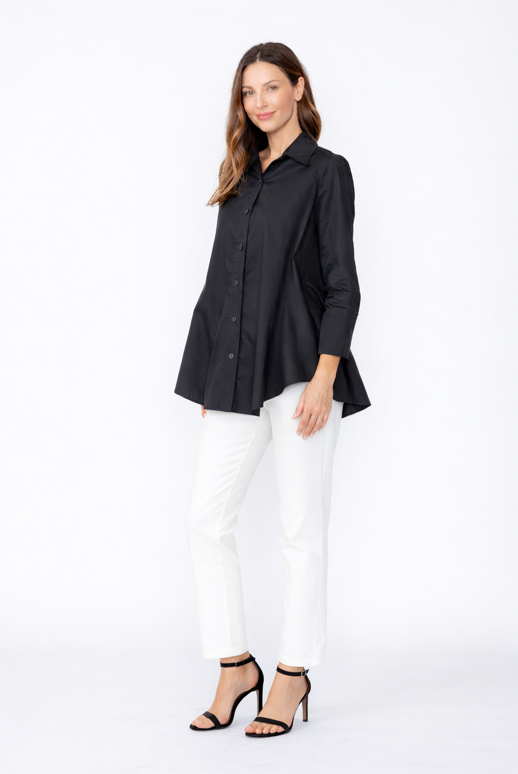 IC Collection White Button Down Blouse | Unique Apparel USA