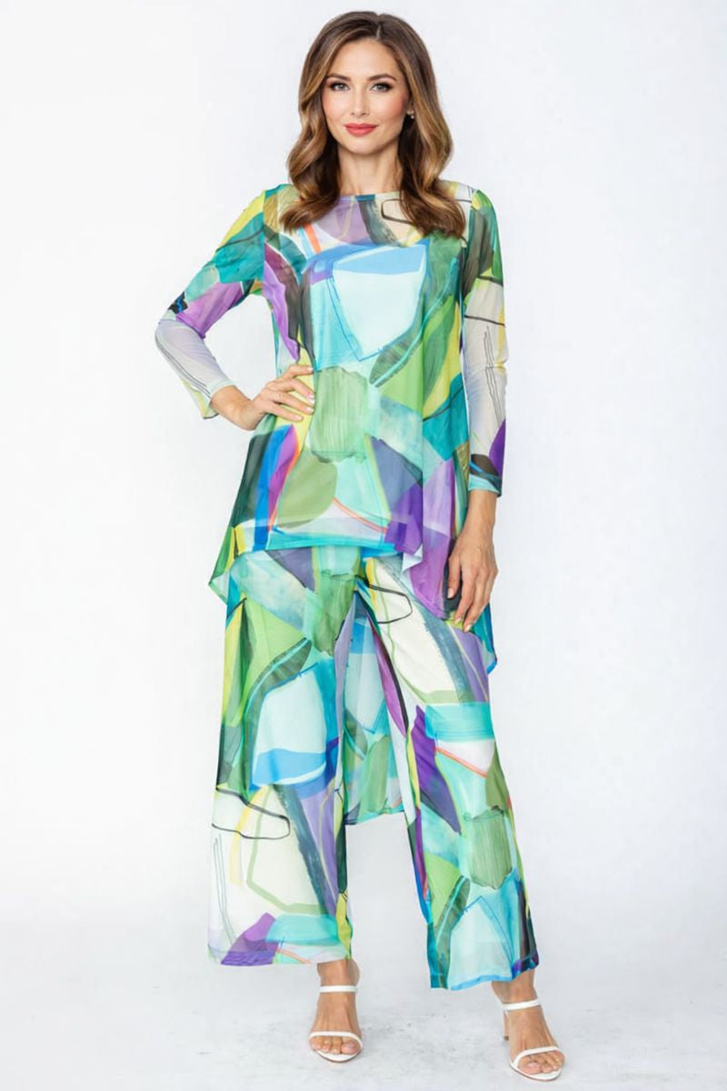 IC Collection Boat-Neck With Tie High And Low Top-7667T