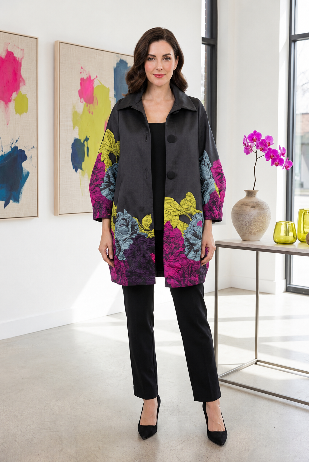 IC Collection Jacquard Jacket -7212J, view 4