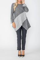 IC Collection Diagonal Textured Tunic-IC-5370T