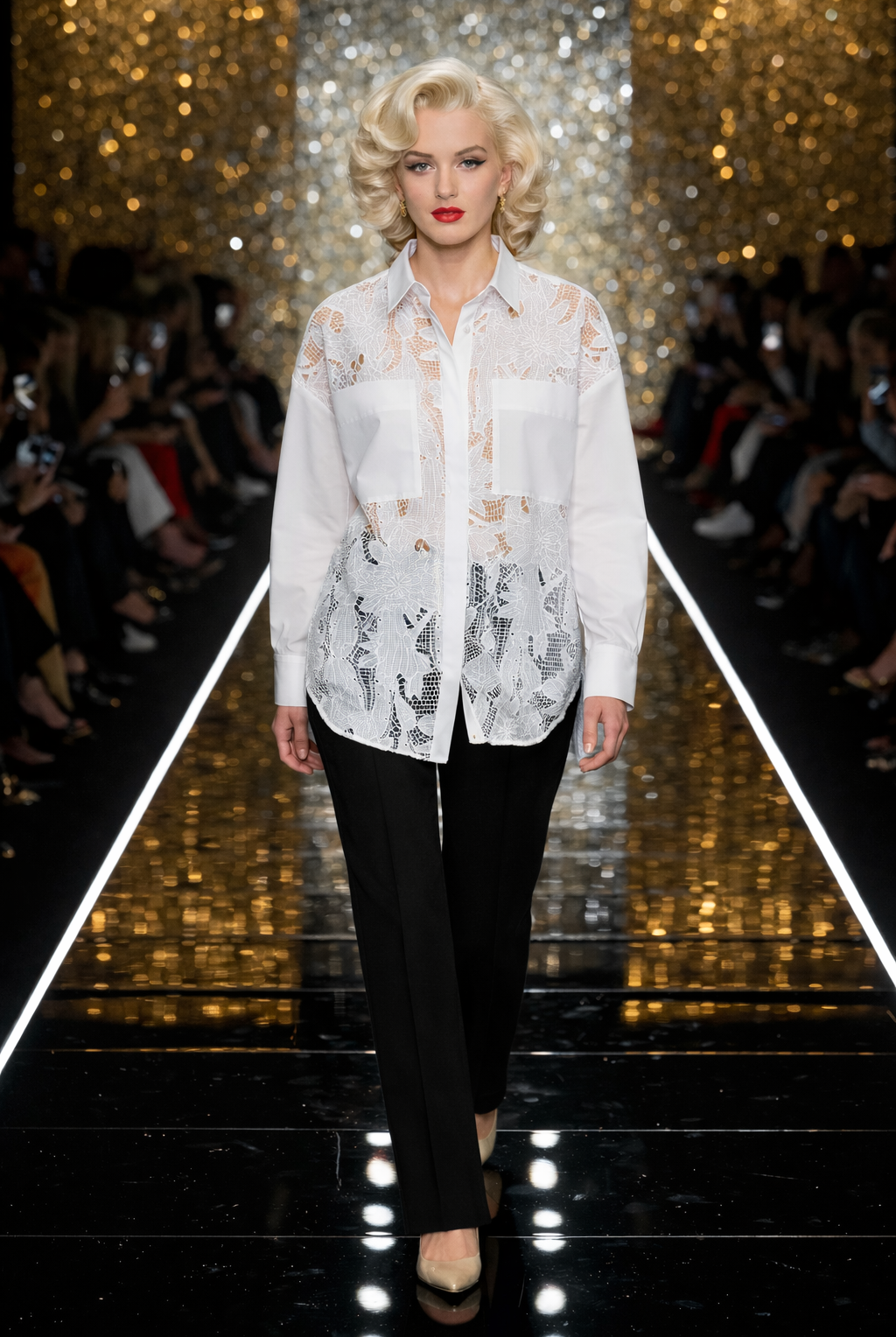 Joseph Ribkoff Cotton Lace Boxy Blouse With Embroidery | Unique Apparel USA