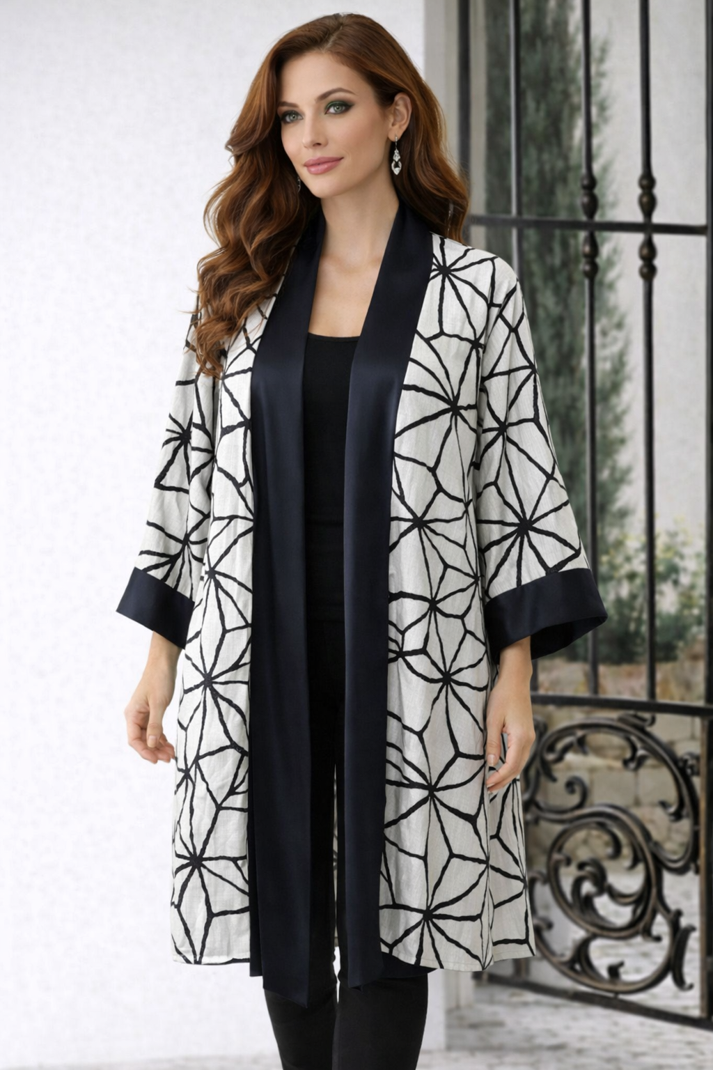 Kozan Midnight Vine Kimono Jacket-SP-2302-ICE