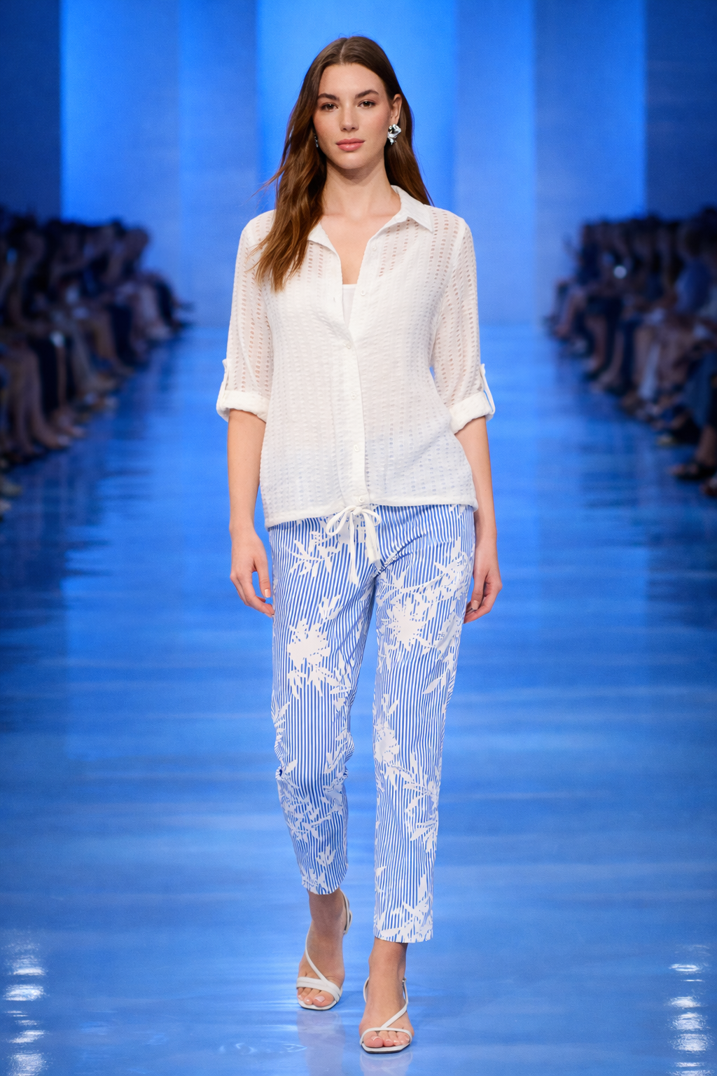 Joseph Ribkoff Woven Novelty Cocoon Blouse-262062