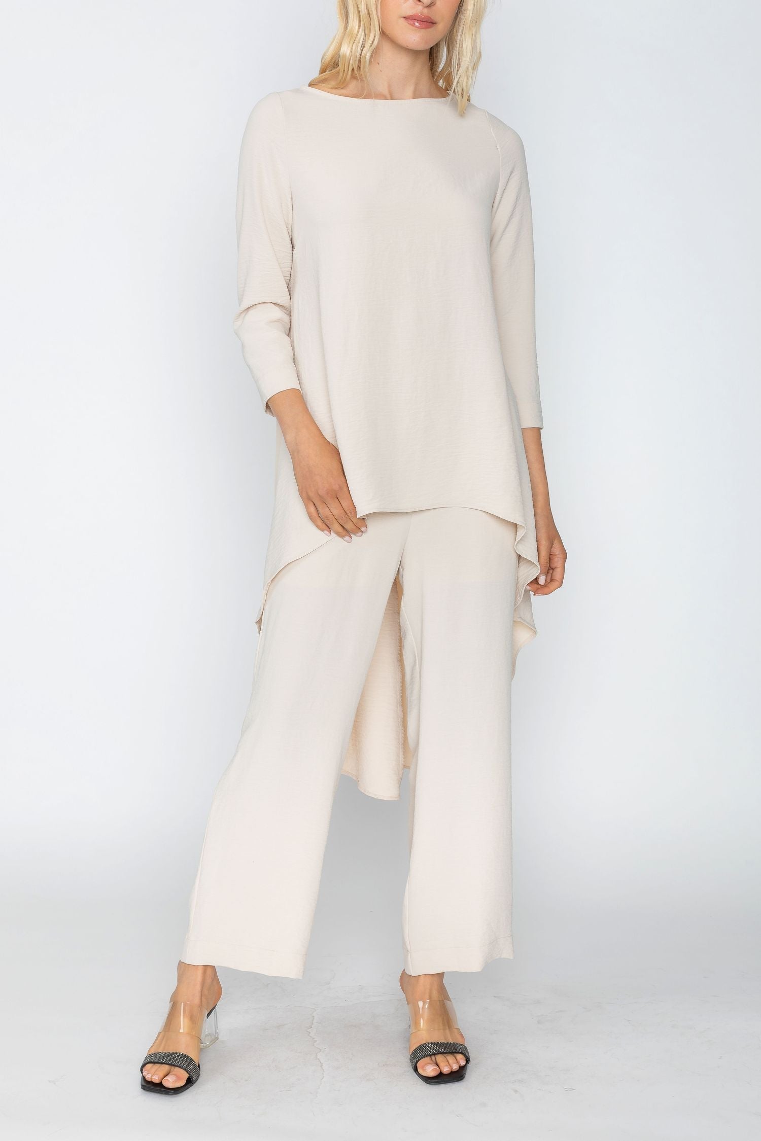 IC Collection Long Sleeve High Low Tunic-IC-5680T