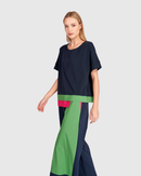 Alembika Sorbet Tee, Navy Multi-ST826M