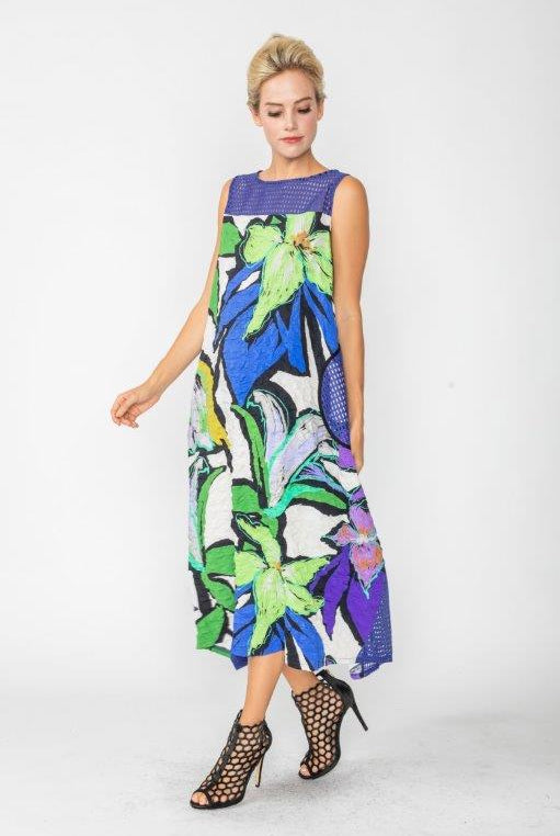 IC Collection Sleeveless Floral Print Dress | Unique Apparel USA