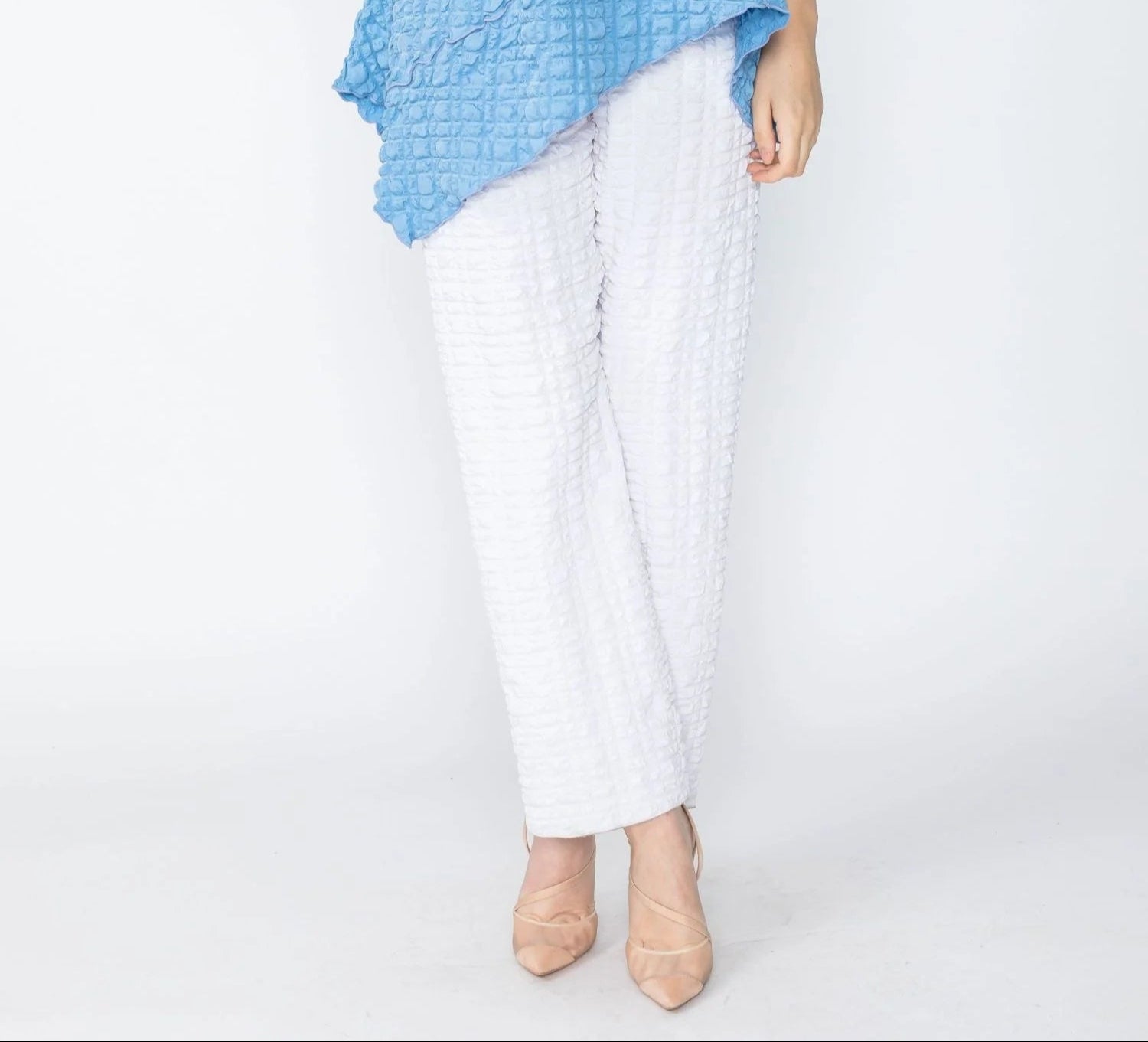 Puckered Straight Long Pant-IC-2325P