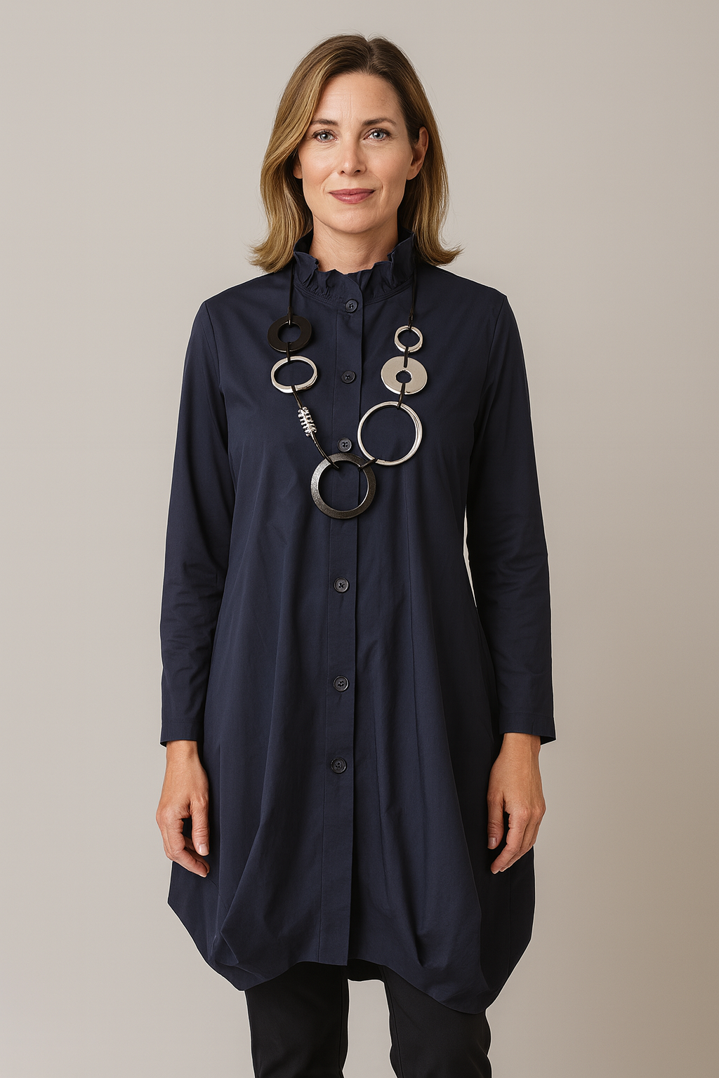 By JJ Wire Neck Stacked Pocket Jacket-PR-204