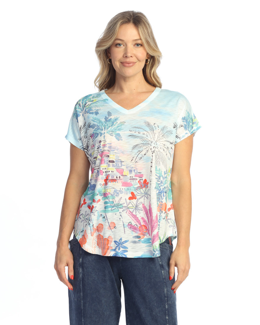 Seaside Dolman Cap Sleeve Top-60-2054